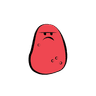 Angry emotion pin